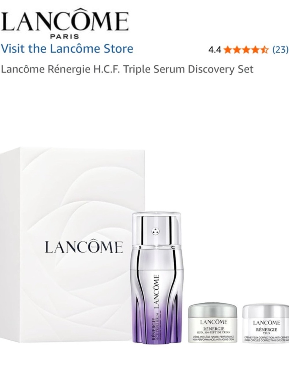 Lancôme Rénergie H.C.F. Triple Serum Discovery Set - White & Purple